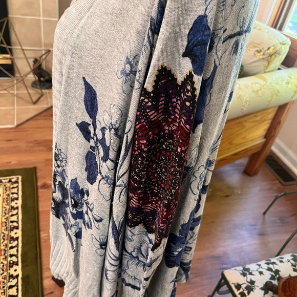 Desigual open cardigan with sequin detail, size M - Picture 5 of 6